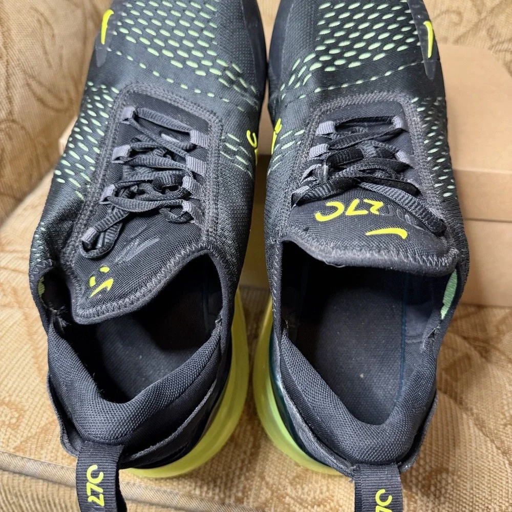 Nike Air Max 270 Anthracite Volt Black Neon Green AH8050-017 Mens 12.5 - Picture 7 of 9